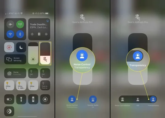 Can't Turn Off Transparency Airpods Pro 2